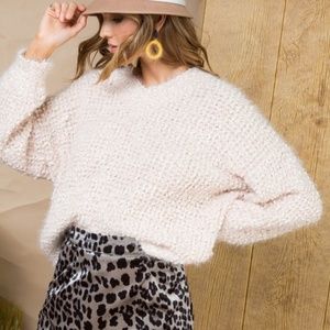 Warm and Fuzzy popcorn sweater